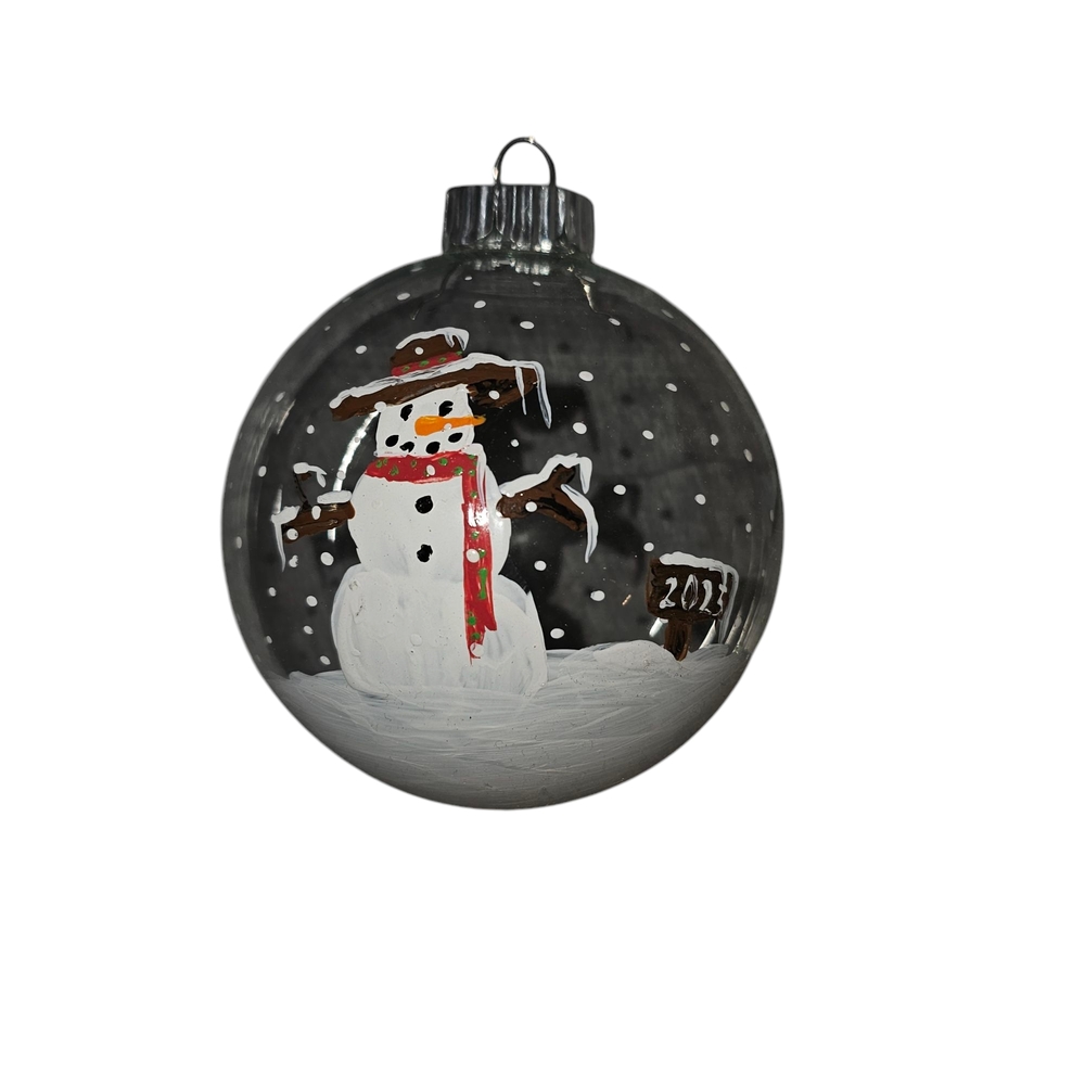 Hand-Painted Snowman Holiday Ornament
